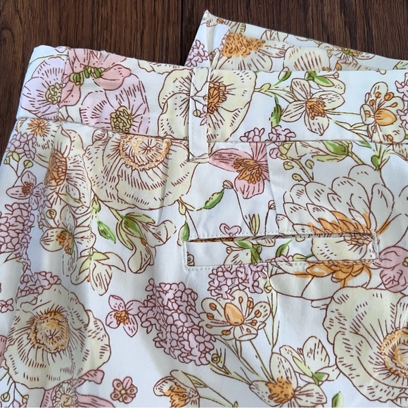 BROOKS BROTHERS FLORAL COTTON WOMENS SLACKS PANTS SIZE 12 - Picture 1 of 9